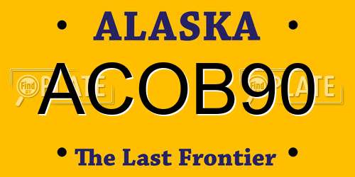 ACOB90 Alaska License Plate