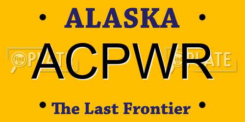 ACPWR Alaska License Plate