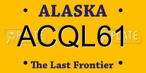 ACQL61 Alaska License Plate