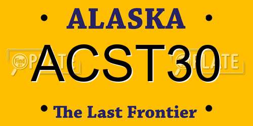 ACST30 Alaska License Plate