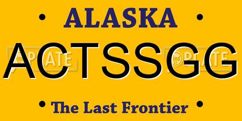 ACTSSGG Alaska License Plate