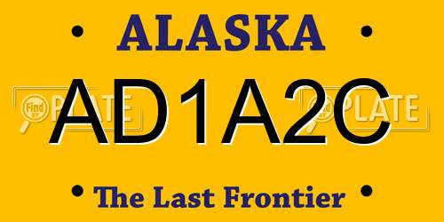 AD1A2C Alaska License Plate