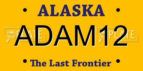 ADAM12 Alaska License Plate