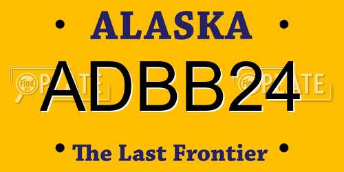 ADBB24 Alaska License Plate