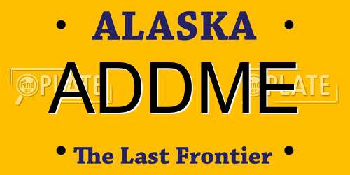 ADDME Alaska License Plate