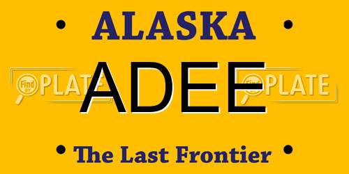 ADEE Alaska License Plate