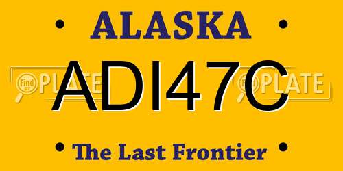 ADI47C Alaska License Plate