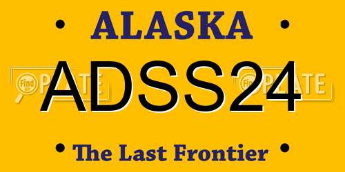 ADSS24 Alaska License Plate