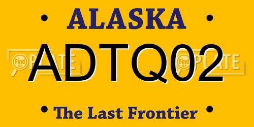 ADTQ02 Alaska License Plate