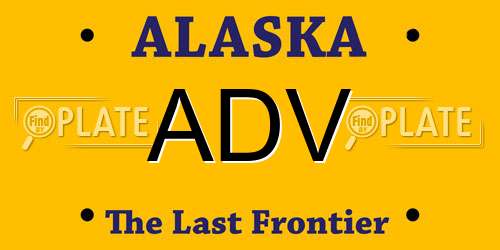 ADV Alaska License Plate