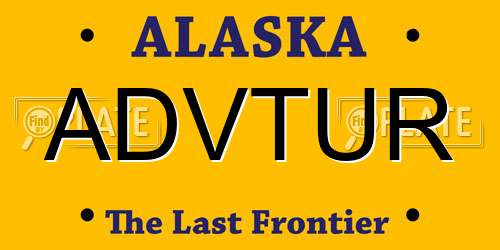 ADVTUR Alaska License Plate