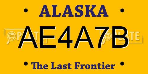 AE4A7B Alaska License Plate