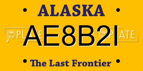 AE8B2I Alaska License Plate