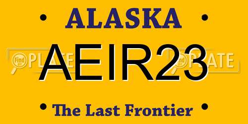 AEIR23 Alaska License Plate