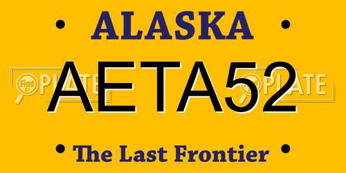 AETA52 Alaska License Plate