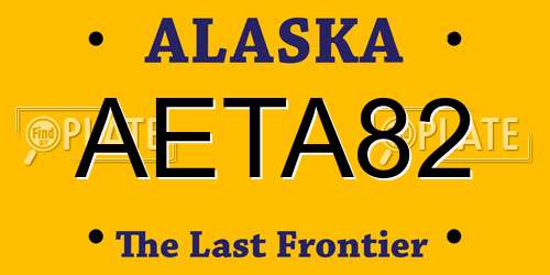 AETA82 Alaska License Plate