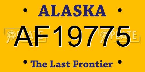 AF19775 Alaska License Plate