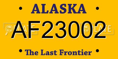 AF23002 Alaska License Plate