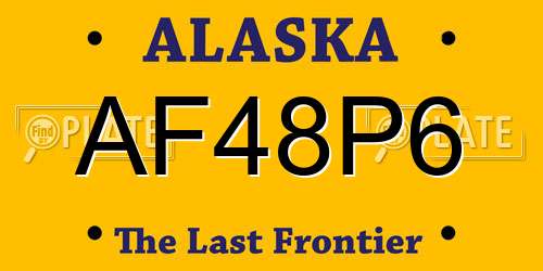 AF48P6 Alaska License Plate