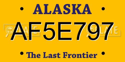 AF5E797 Alaska License Plate