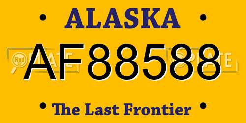 AF88588 Alaska License Plate