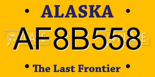 AF8B558 Alaska License Plate