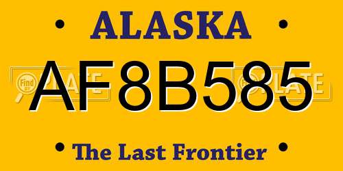 AF8B585 Alaska License Plate