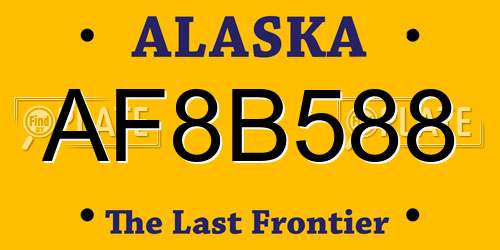 AF8B588 Alaska License Plate