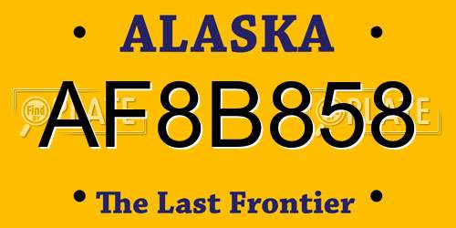 AF8B858 Alaska License Plate