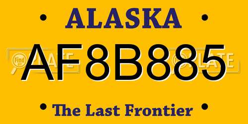 AF8B885 Alaska License Plate