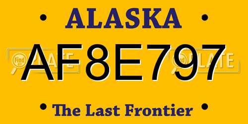AF8E797 Alaska License Plate