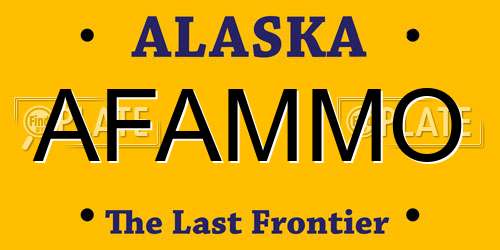 AFAMMO Alaska License Plate