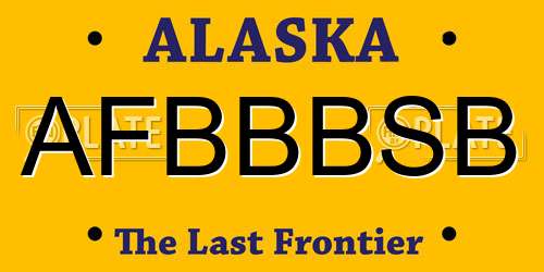AFBBBSB Alaska License Plate