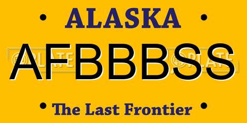 AFBBBSS Alaska License Plate