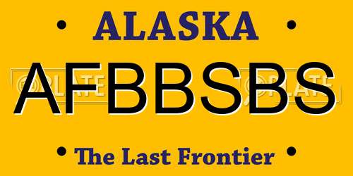 AFBBSBS Alaska License Plate