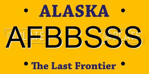 AFBBSSS Alaska License Plate