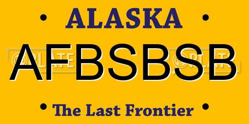 AFBSBSB Alaska License Plate