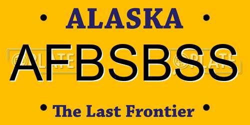 AFBSBSS Alaska License Plate