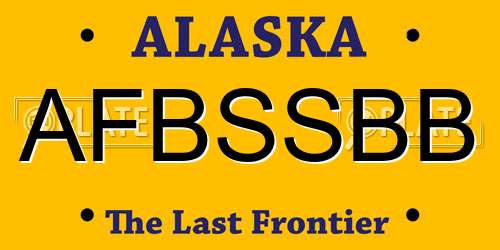 AFBSSBB Alaska License Plate