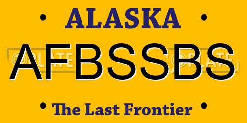 AFBSSBS Alaska License Plate