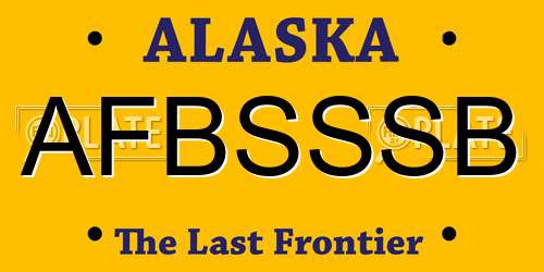 AFBSSSB Alaska License Plate