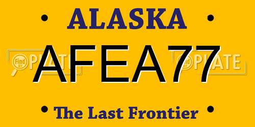 AFEA77 Alaska License Plate