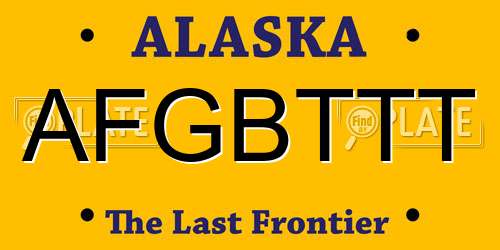 AFGBTTT Alaska License Plate