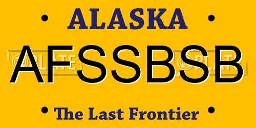 AFSSBSB Alaska License Plate