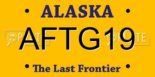 AFTG19 Alaska License Plate