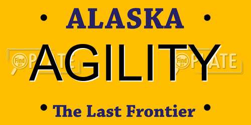 AGILITY Alaska License Plate