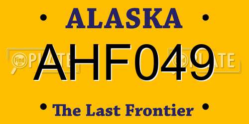 AHF049 Alaska License Plate