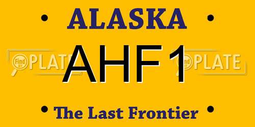 AHF1 Alaska License Plate