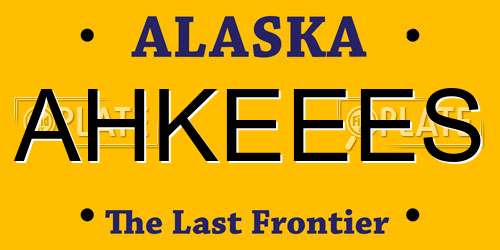 AHKEEES Alaska License Plate
