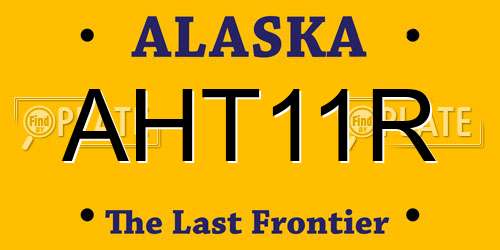 AHT11R Alaska License Plate